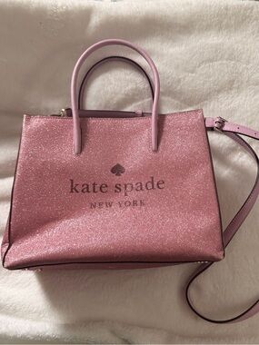 kate spade Pink Glitter Mini Satchel with Strap